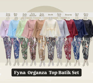 Eid25 - Fyna Organza Top Batik Set